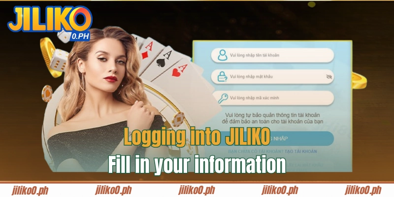 Logging into JILIKO: Fill in your information